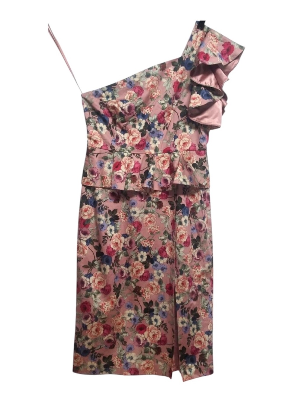 Gianni Bini Danielle Floral One-Shoulder Midi Dress Size 6 NWT - Picture 5 of 9